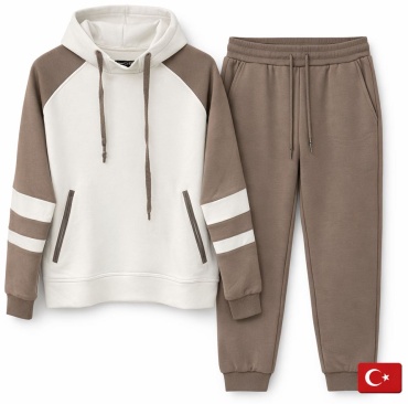 Повседневный костюм New Color белый, бежевый