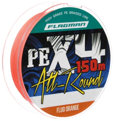Леска Flagman плетеная Шнур All-Round PE X-4 150м 0.26мм Fluo Orange 0.26 мм оранжевый