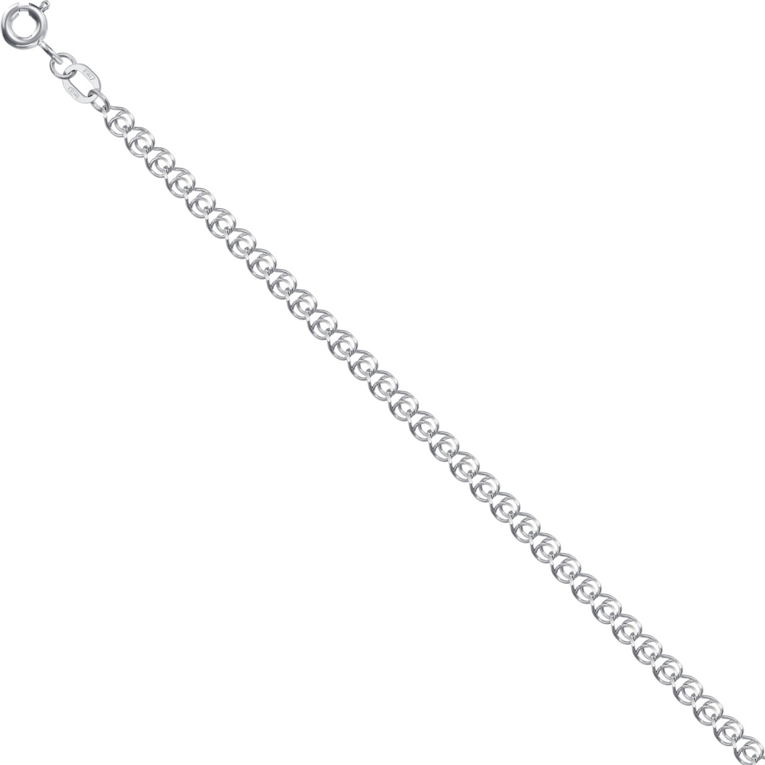 Lucente Silver ZO-НБ_22-087Ю-3_0_4_18 длина 18 см, вес 1.38 г серебро, плетение лав