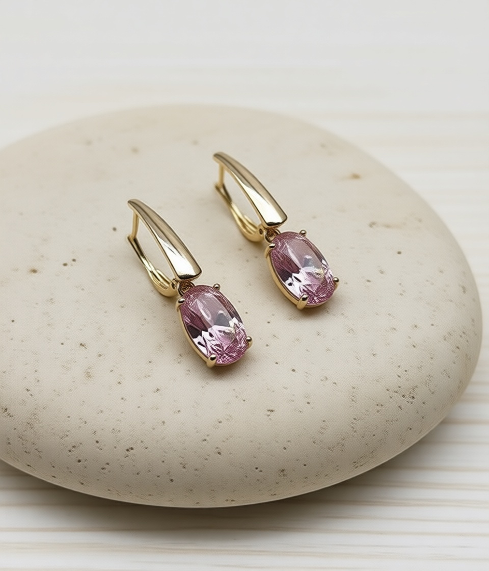 Серьги Xuping Jewelry медицинская сталь, медицинское золото, кристаллы Swarovski