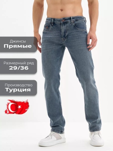 Джинсы прямые STEVE COOPER синий