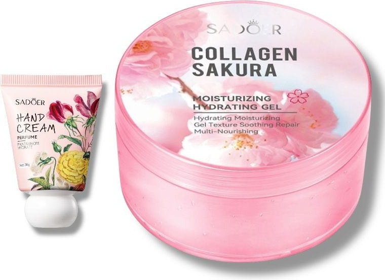 SADOER Collagen Sakura набор по уходу за лицом и телом для женщин