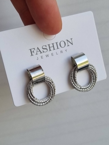 Серьги Fashion Jewelry бижутерный сплав, без вставок