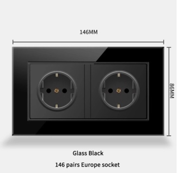 Встраиваемая Glass black, электрический цвет черный