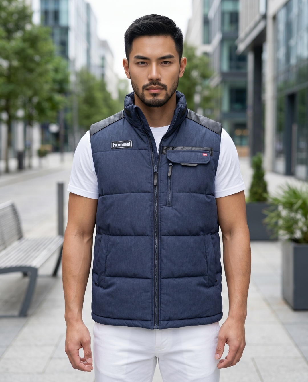 Жилет черный, синий