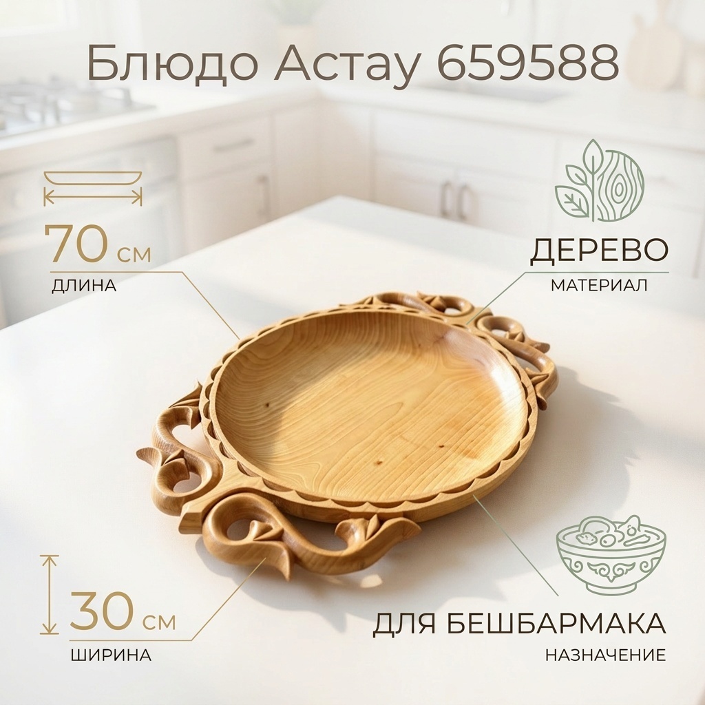Астау Базовая коллекция 70х30 см, дерево, 1 шт