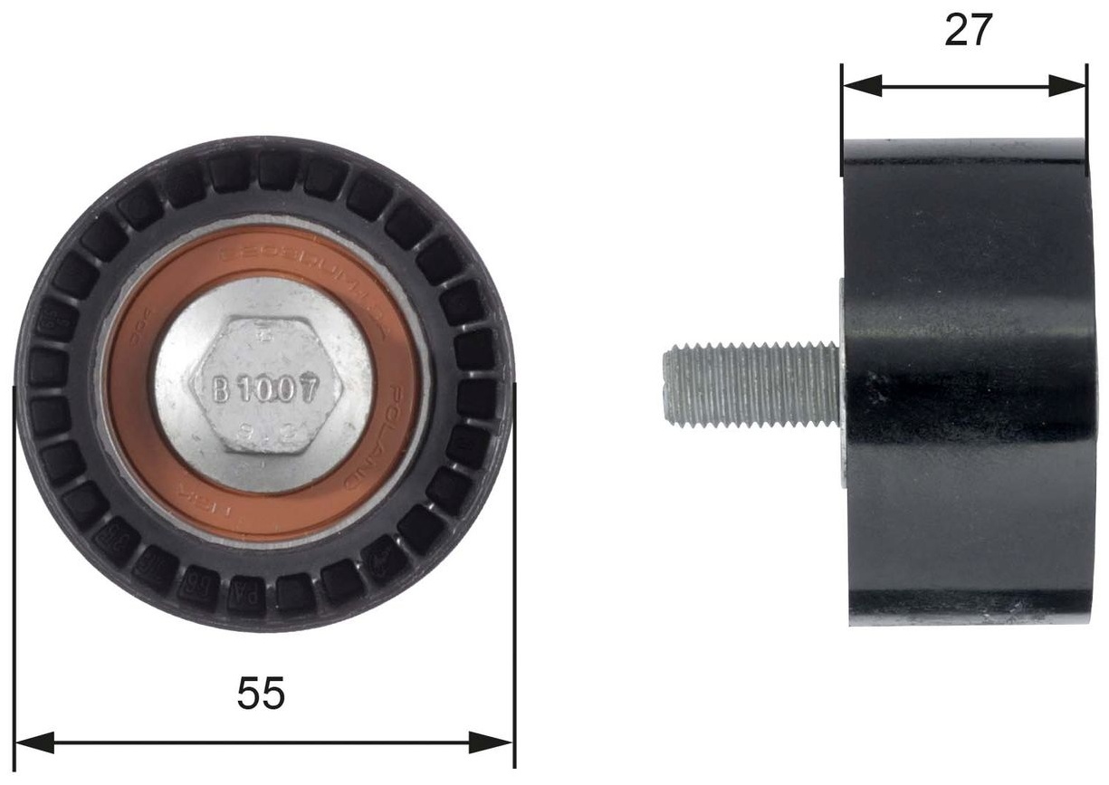 GATES Ролик Ремня ГРМ T42150