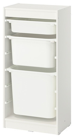 Детский стеллаж IKEA TROFAST, 46x30x95 см, белый