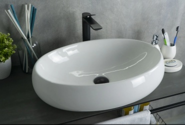 Раковина GID-ceramic N9030a накладная овальная 60х41 см, керамика