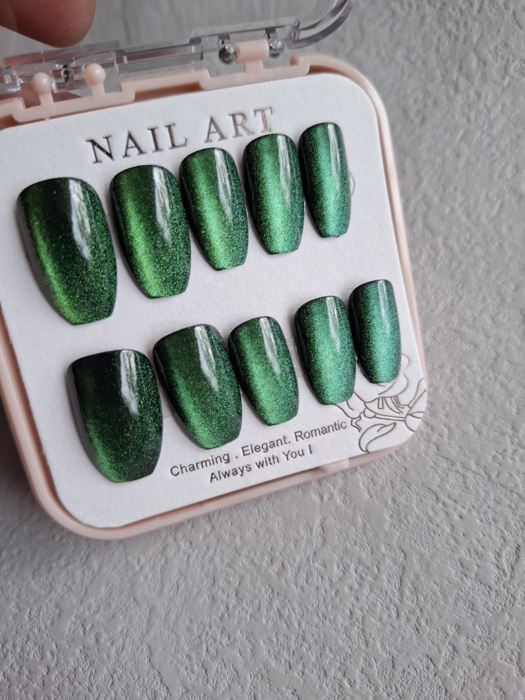 Nail Art накладные ногти №09 кошачий глаз 20 шт