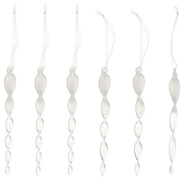 IKEA VINTERFINT tree ornament icicl стекло 6 шт, прозрачный