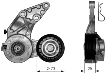 Gates ролик натяжной T39067