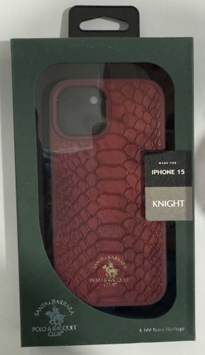 Чехол Santa Barbara Polo & Racquet Club для Apple iPhone 15 бордовый