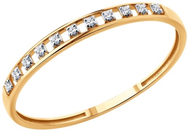 Diamant 579622 размер 17.5 вес 0.66 г золото, бриллиант