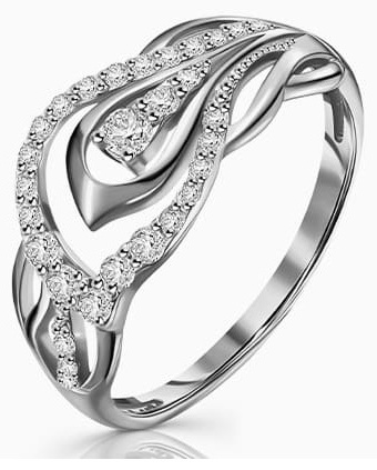 Lucente Silver RIN-LU-925-307229-19 размер 19 вес 1.45 г серебро, фианит