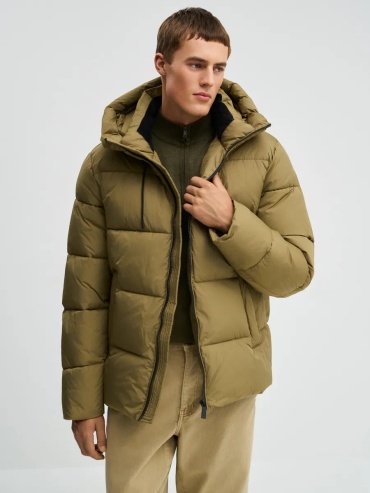 Пуховик Urban fashion for men светло-зеленый