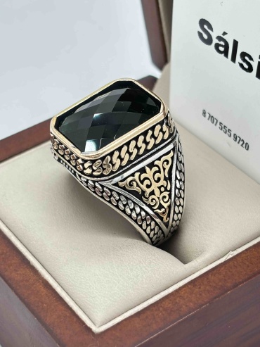 Sàlsi silver00258 размер 22.5 вес 18.99 г серебро, оникс