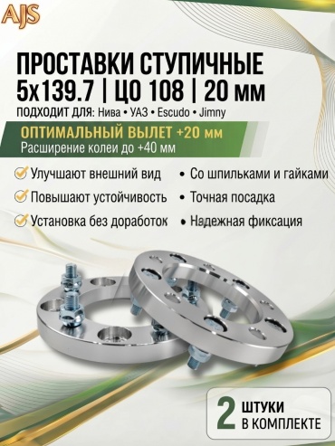 AJS расширитель колеи 5x139.7 M12x1.5 108
