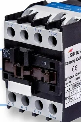 Sirius силовой контактор 95A, КМЭ 95А 220В 1NО+1NЗ