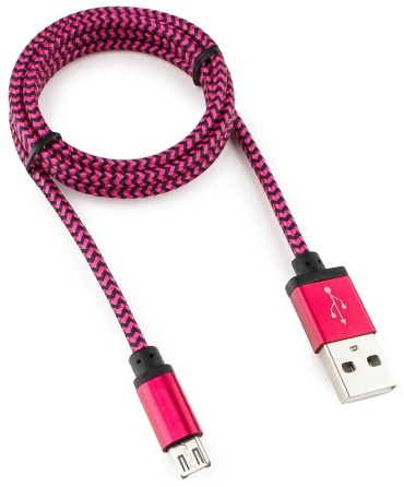 Кабель Cablexpert USB 2.0 (M), micro-USB 2.0 (M), 1 м, розовый