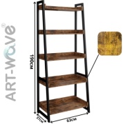 Стеллаж напольный ART-Wave DX616, 63x37x190 см, коричневый, черный