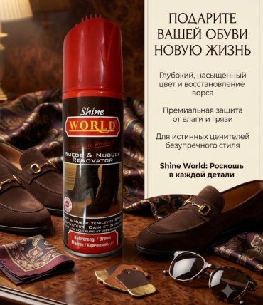 Shine очиститель коричневый, SUEDE & NUBUCK RENOVATOR