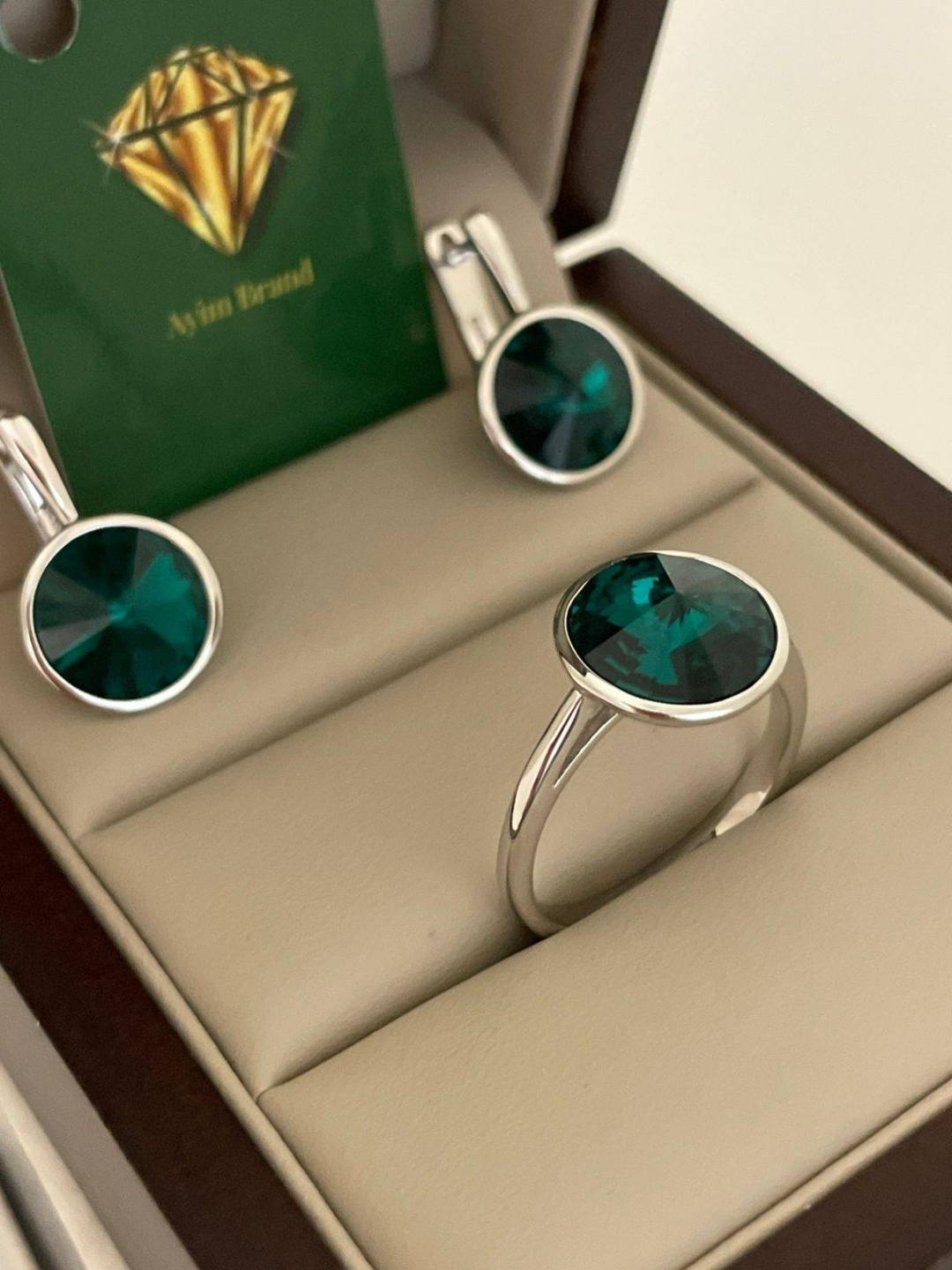 Ayim Brand JJA вес 10.8 г серебро, кристалл Swarovski