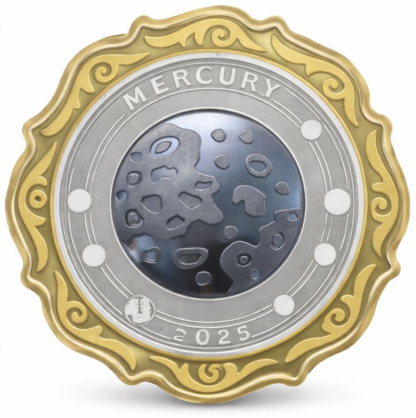 Монета 30423252_MERCURY вес 35 г серебро, тантал, без вставок
