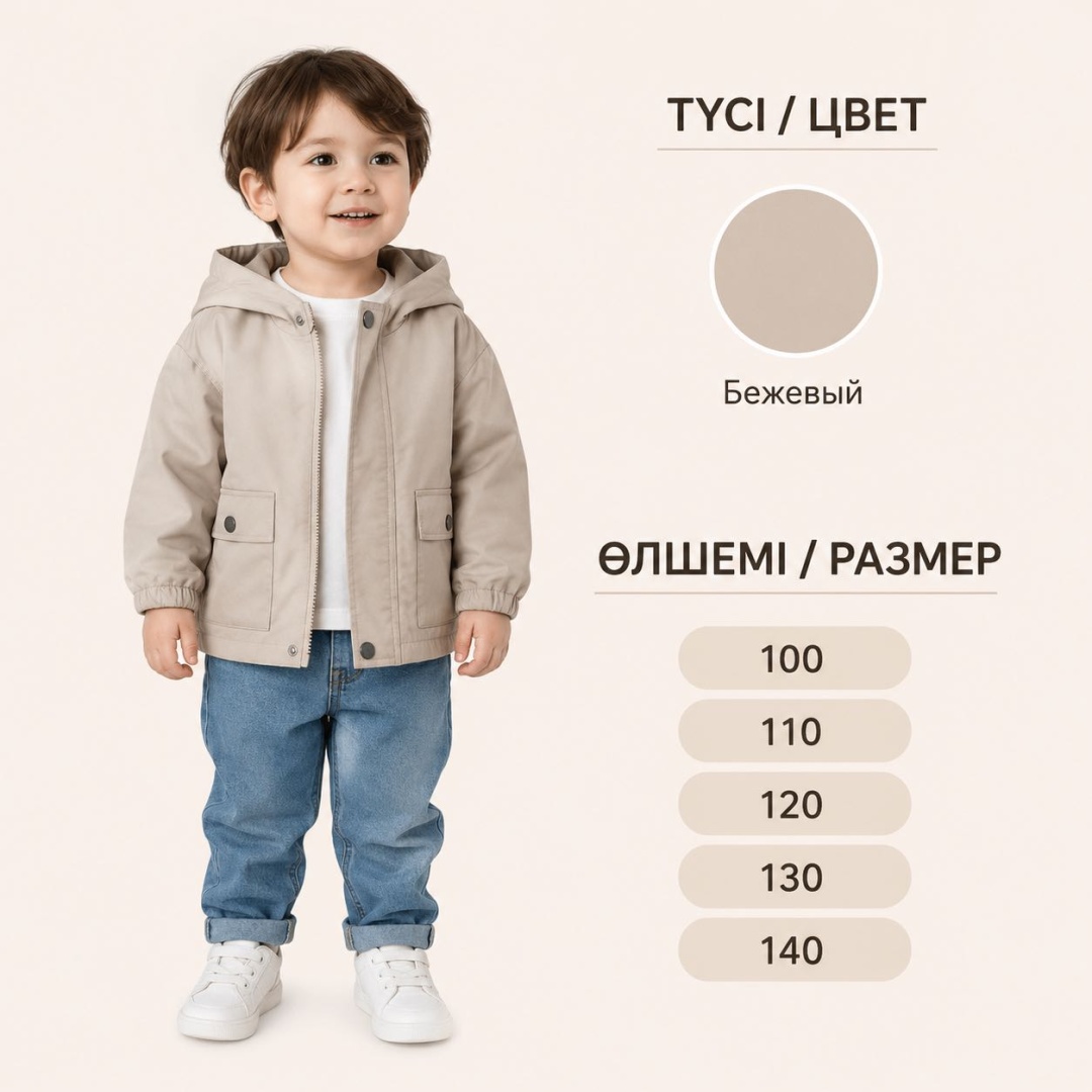 Ветровка RAKLO бежевый, песочный