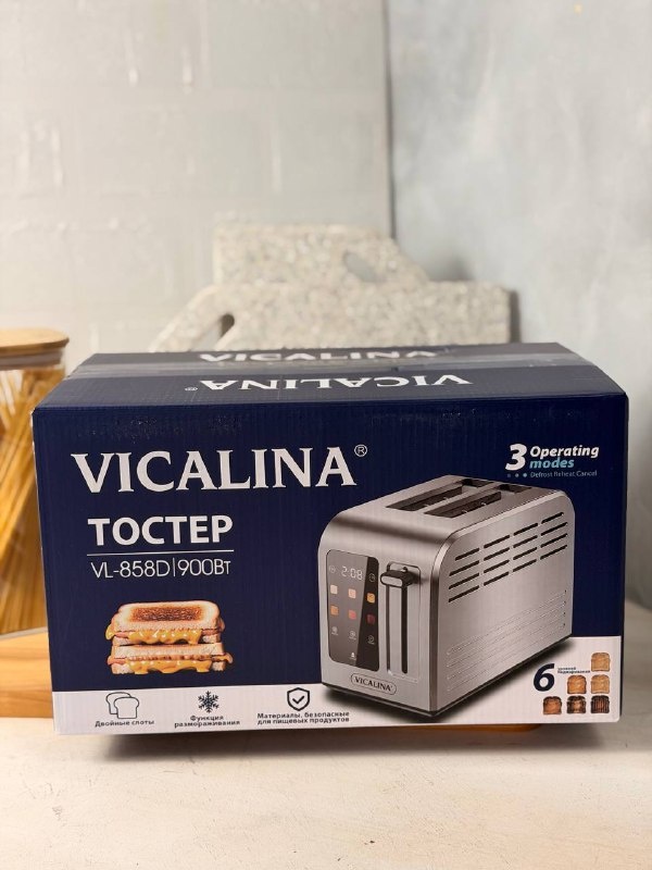 Тостер Vicalina VL-858D серебристый