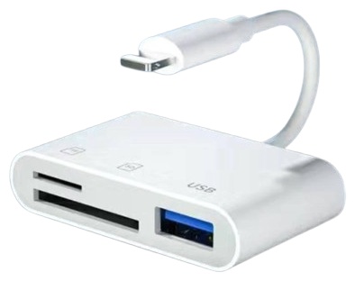 Картридер SAFFI SK-037 Lightning для SD, microSD, USB 2.0