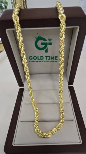 GOLD TIME 130408802 длина 60 см, вес 11.4 г золото, плетение веревка