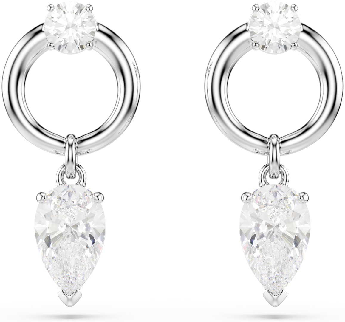 Серьги Swarovski ювелирный сплав, кристаллы Swarovski