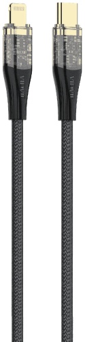 Кабель Vidvie USB TypeC (M), Lightning (M), 1.2 м, черный