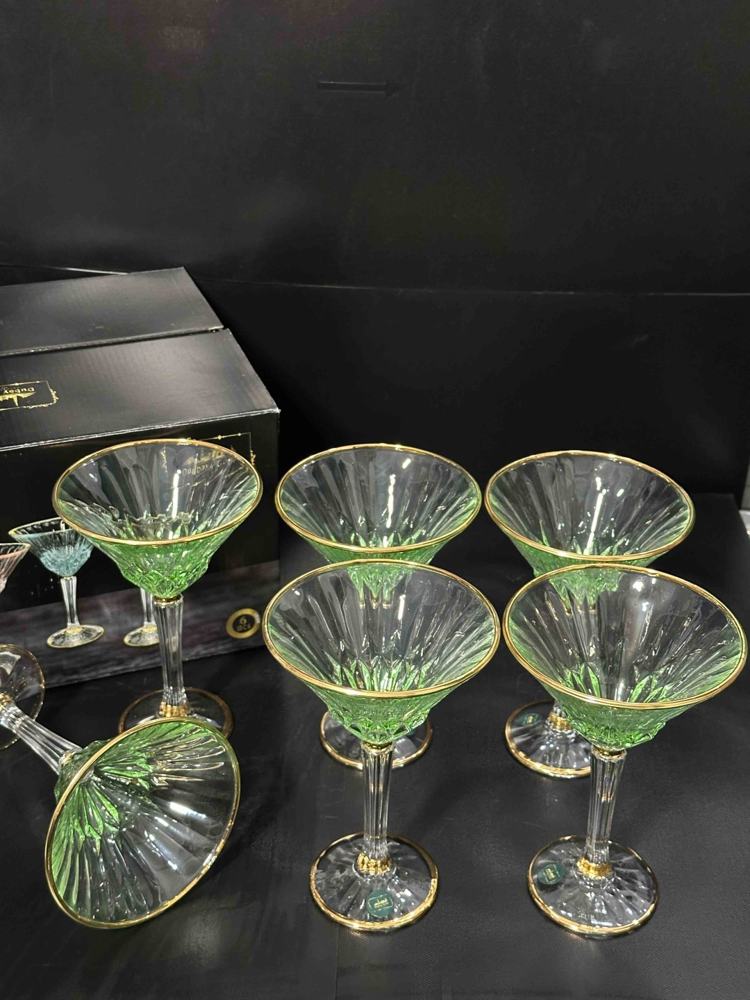 Dubay gold креманка мартинки 32L фигурная 6 шт, стекло