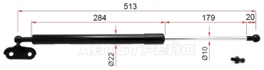 SAT ST-68908-35050 упор крышки багажника для Toyota 4Runner 2002 черный