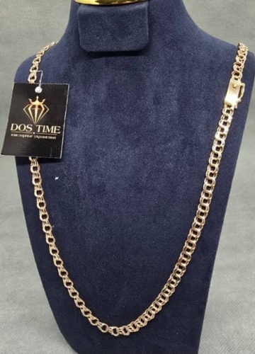 DOS TIME 349083127 длина 55 см, вес 15.2 г золото, плетение бисмарк