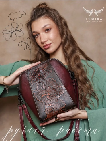 Мини-сумка Lumida текстиль красный