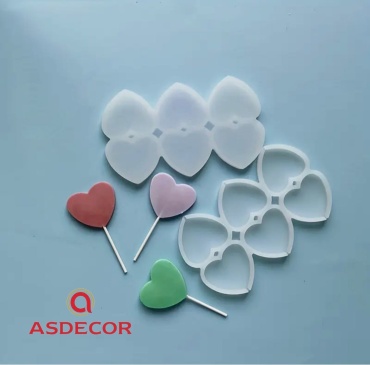 Asdecor для шоколада, для леденцов АР010956 Сердечки, силикон