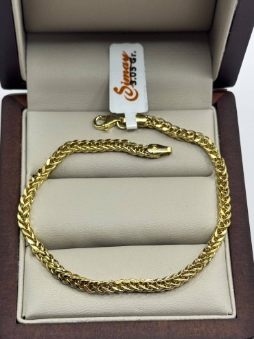 DARI GOLD 16313 длина 20 см, вес 3.05 г золото, плетение лисий хвост
