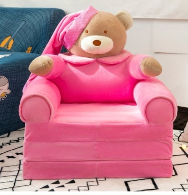 Диван-игрушка медвежонок 70x40x60 см, розовый