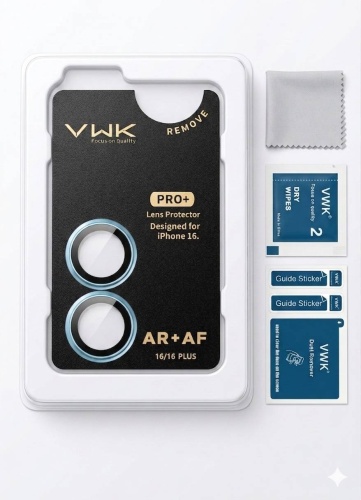 Стекло VWK для Apple iPhone 16 One colore бирюзовый