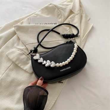 Сумка багет FASHION искусственная кожа черный