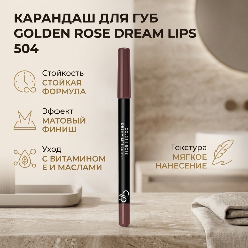 GOLDEN ROSE Dream Lips карандаш 504