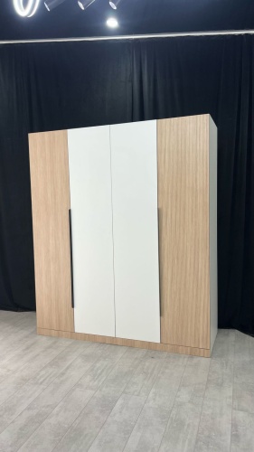 Распашной шкаф Comfort mebel 804339617, 180x210х62 см, белый, коричневый