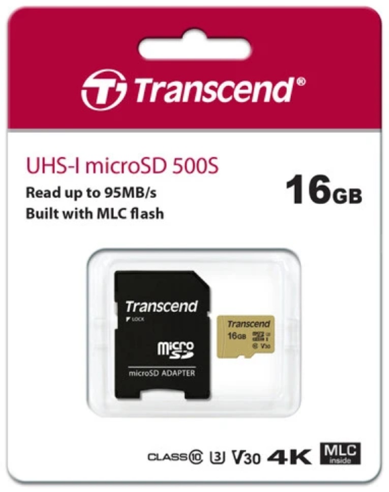 Карта памяти Transcend microSD TS16GSDC500S 16 Гб