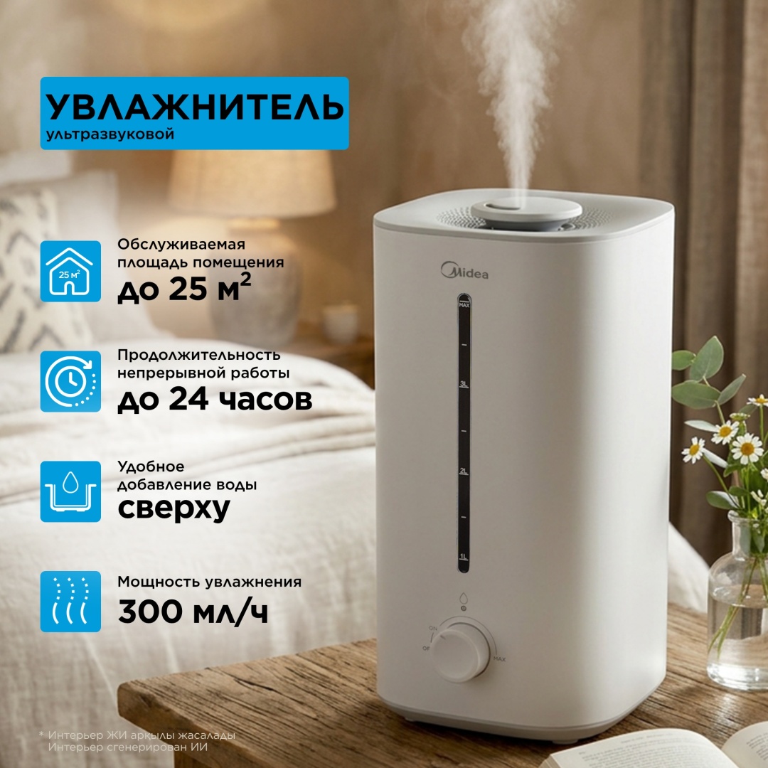 Ауа ылғалдандырғыш Midea SC-3G40S ақ