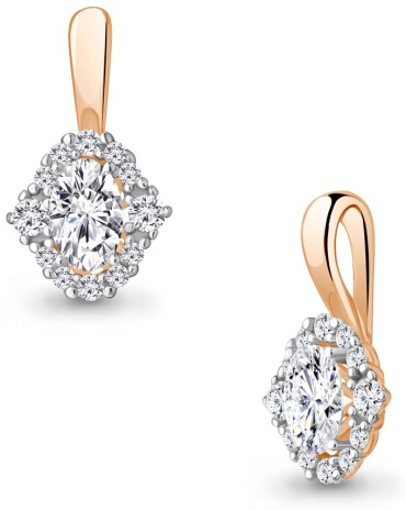 Подвеска AQUAMARINE А79442 вес 0.91 г серебро, фианит