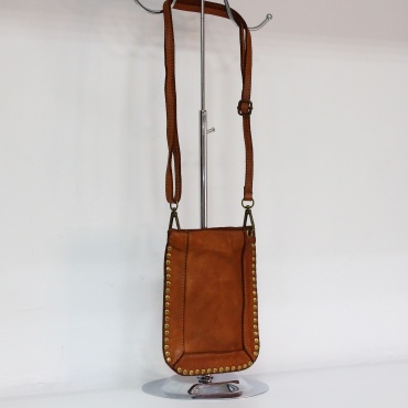 Сумка кросс-боди Genuine Leather натуральная кожа рыже-коричневый