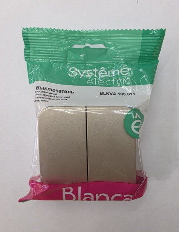 Выключатель клавишный Systeme electric Blanca, титан